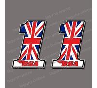 Adesivo decalcomania logo BSA lucido resistente alle intemperie 1