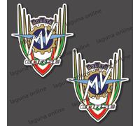 Adesivo decalcomania logo mv agusta lucido resistente alle intemperie 8