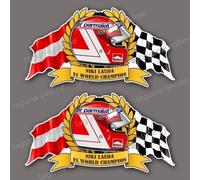 Adesivo decalcomania logo Niki Lauda lucido resistente alle intemperie