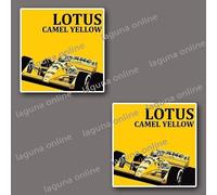 adesivo decalcomania loto giallo cammello logo lucido resistente alle intemperie