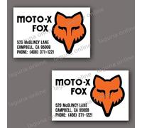 Adesivo decalcomania resistente alle intemperie con logo Fox Racing, lucido, 10