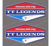 Adesivo decalcomania resistente alle intemperie con logo Honda Racing TT Legends