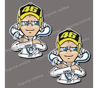 adesivo decalcomania vr46 the doctor logo lucido resistente alle intemperie