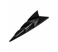 Adesivo Decorativo 3D Per Presa D'aria Laterale A Forma Di Branchia Di Squalo, Per Lo Stile Esterno Dell'auto Presa D'aria Sul Cofano(Pure black)