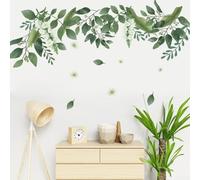 Adesivo decorativo a forma di foglia, in vinile, per pareti, adatto per superfici lisce in casa e sul posto di lavoro