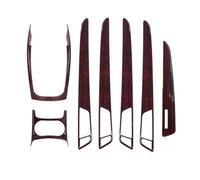 Adesivo decorativo Compatibile Con Q5 2010 2011 2012 2013 2014 2015 2016 Auto LHD Console Bracciolo Cambio Decorazione Cornice Copertura Rifinitura Interni(Brown 1set)