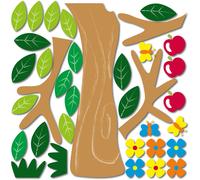 Adesivo decorativo in gomma Apple Tree 47x70 cm Multicolore