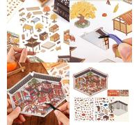 Adesivo Decorativo In Stile Cinese Paesaggio Per Bambini