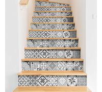 Adesivo decorativo Micalina per scale, decorazioni per la casa fai da te, adesivi rimovibili a bucce e bastoncini, decalcomanie autoadesive per scale - H30 xL105cm - 2 adesivi di 15x105cm