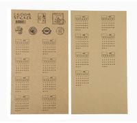 Adesivo di indice del calendario della carta kraft da diecimila anni e 12 mesi autoriempiti adesivo dell'etichetta di classificazione del giornale 2 pollici creativoOperazione facile