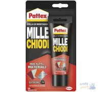 ADESIVO DI MONTAGGIO PATTEX MILLECHIODI EXTREME PER INTERNI ED ESTERNI grammi