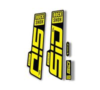 Adesivo di ricambio forcella compatibile per Rock Shox SID SL Ultimate serie 2021 giallo (opaco)