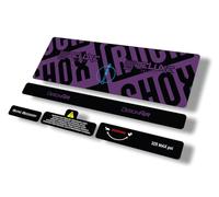 Adesivo di ricambio per ammortizzatore posteriore, compatibile con Rock Shox 2021 Deluxe Select Plus Series, viola lucido