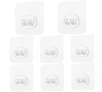 Adesivo di ricambio per carrello doccia, 8 pezzi 2,4x2,4 pollici ganci per carrello doccia, ganci adesivi impermeabili per doccia, adesivo per mensola doccia senza foratura per bagno cucina parete doc