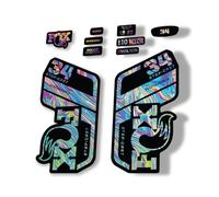 Adesivo di ricambio per forcella compatibile con Fox 34 2021 Step Cast Performance Series Oil Slick 1 (lucido)