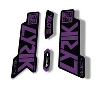 Adesivo di ricambio per forcella compatibile con Rock Shox Lyrik Select Plus serie 2021, viola lucido