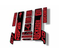 Adesivo di ricambio per forcella compatibile con Rock Shox SID Brain serie 2018, rosso lucido