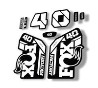 Adesivo di ricambio per forcella compatibile per Fox 40 serie 2021, bianco lucido