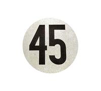 Adesivo di velocità riflettente, 45 km/h, Ø 15 cm, per auto, ciclomotore, auto senza guida, quad