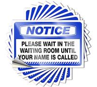 Adesivo divertente Avviso Please Wait in The Waiting Room Until Your Name is Callled Stickers 10 pezzi adesivi per paraurti auto (6 x 9 cm)