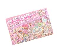 Adesivo divertente con scena in miniatura simulata scena di cabina paesaggi dei cartoni animati per scrapbooking diario planner adesivo PET per decorazioni di album