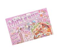 Adesivo divertente con scena in miniatura simulata scena di cabina paesaggi dei cartoni animati per scrapbooking diario planner scene adesivo in miniatura