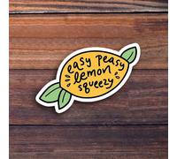 Adesivo divertente e motivazionale in vinile "Easy Peasy Lemon Squeezy" da 3 pollici - perfetto per computer portatile, borracce, diari e decorazioni da cucina | Ottimo per amanti dell'umorismo, pensa