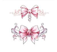 Adesivo dopamina Farfalle Colorate Bowknot Impermeabile Duratura Tatuaggi Temporanei Adesivi Stile
