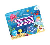 Adesivo Dot Art Riutilizzabile Animali Dei Cartoni Animati Progetto Divertente E Sicuro Adesivo a Pois a Tema Cartoni Animati