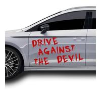 Adesivo Drive against the Devil rosso carminio 122x34 cm pellicola...