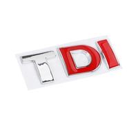 Adesivo Emblema griglia Anteriore Auto Logo TDI in Metallo 3D parafango Laterale Posteriore Baule Distintivo Auto Decorazione Compatibile con Golf MK4 MK5(Sticker Red di)