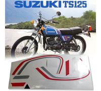 Adesivo Emblema Logo L/R Per SUZUKI TS125N Coppia Lato Serbatoio 125 2 Tempi ...