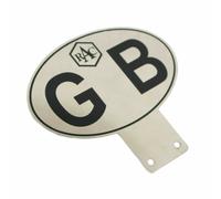 Adesivo Emblema Paraurti Great Britain GB Per Auto Nero Finitura Cromata