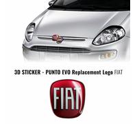 Adesivo Fiat 3D Ricambio Logo per Punto Evo Anteriore + Posteriore