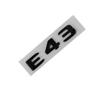 Adesivo for auto con lettere cromate nere in ABS 3D, emblema for bagagliaio posteriore E43 E53 E63, accessori con logo(E43 Glossy Black)