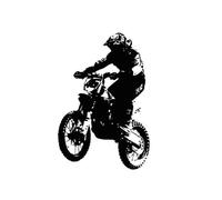 Adesivo for auto Divertimento creativo Motocicletta Moda PVC Decorazione auto Accessori Adesivo Copertura antigraffio Nero/Bianco, 19 cm*13 cm(Black)