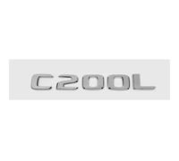 Adesivo for auto, emblema for bagagliaio, con lettera e numero modificati, compatibile con gli accessori della Classe C.(Silver,For C200L)