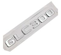 Adesivo for auto for numero di lettere dell'emblema della coda posteriore dell'auto, compatibile for Mercedes Benz GLC300 GLC 300 Argento cromato/Nero opaco (Color : Silver-Flat)