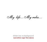 Adesivo for auto "La mia vita... Le mie regole...", decalcomania in vinile impermeabile, decorazioni for auto sul paraurti posteriore del camion.(Black,100x13.5 cm)