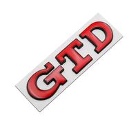 Adesivo for Bagagliaio Posteriore con in Metallo 3D for griglia Anteriore Auto(Sticker Red Black)
