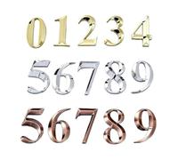 Adesivo for targa in ABS 3D | Multidimensione multicolore for esterni: adesivo con cifre for la casa(Bronze,7)