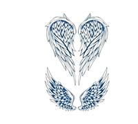 Adesivo for tatuaggi 2 pezzi Medusa Pianeta Piuma Serpente Modello grande Tatoo for trasferimento d'acqua(003)