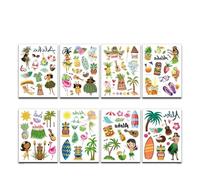 Adesivo for tatuaggio impermeabile modello kayong estivo for bambini, vacanze al mare, festival di carnevale(8 pcs g)