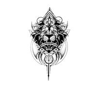 Adesivo for tatuaggio impermeabile Tigre, drago, fiore, manica del braccio Uomo Donna Adesivo for tatuaggio Tigre Grande gatto Elemento animale Impermeabile Body art finto for uomo Donna(013)