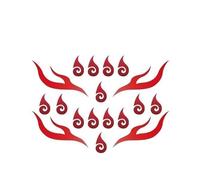 Adesivo for tatuaggio Nezha, sopracciglio, adesivo for trasferimento ad acqua, cartone animato, anime, Ao Bing, il terzo principe(01)