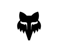 Adesivo fox head 10 2 cm nero