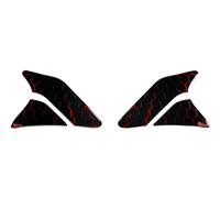 Adesivo gel 3D ginocchiere laterali moto - protezione vernice rosso nido d'ap...