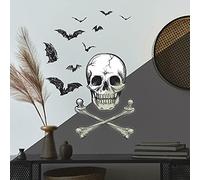 Adesivo gigante squellette e pipistrello riposizionabile