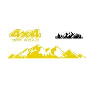 Adesivo Grafico Foresta Di Montagna Per Auto 4x4 Montagna Auto Car Styling Finestra Del Camion Corpo Riflettente Della Decorazione Adesivi Per Auto In Vinile (Giallo)