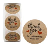 Adesivo "Grazie for aver festeggiato con noi" for biglietti d'invito for matrimonio, compleanno, anniversario, festival, bomboniere, confezioni regalo(ColorI)